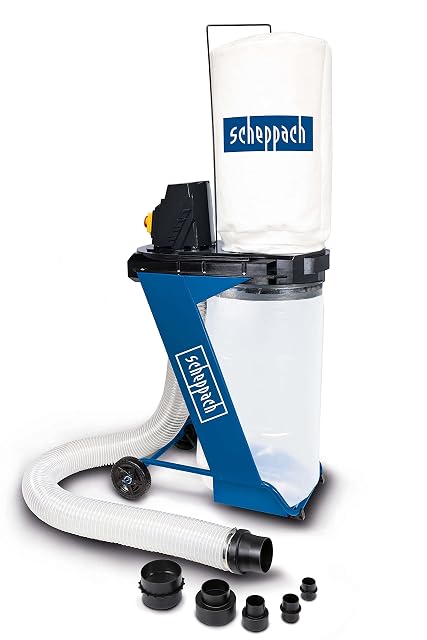 Scheppach HD12 chip extractor with 75 litre bag and wheels, product photograph